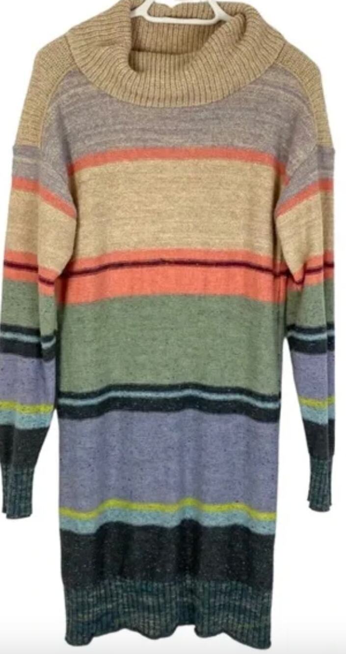 Daily Practice Striped Sweater Dress. Xsmall